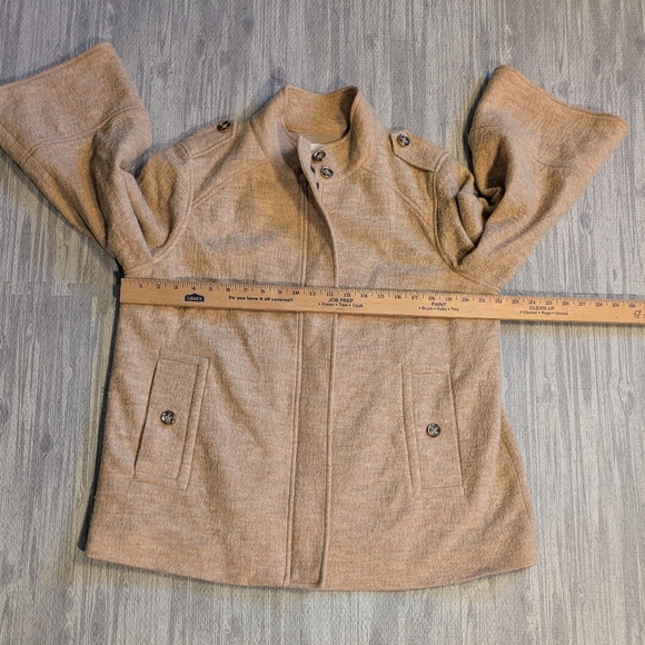Chico s Boiled Wool Tan/linen Jacket/Blazer,‎ Winter/Spring, Zip up, | Sz 2 (L) - Picture 7 of 10